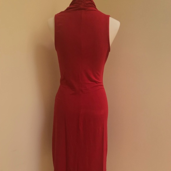 Karen Kane Red sleeveless faux wrap dress, size L - Picture 2 of 3